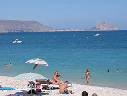 Albir beach and sea